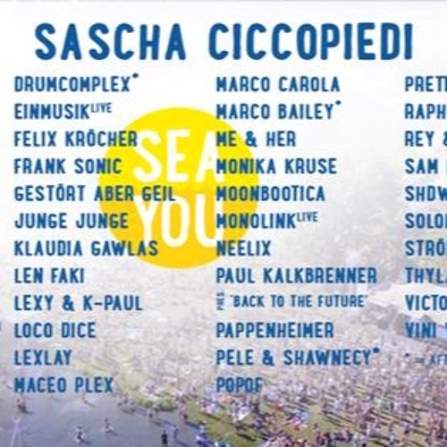 Sascha Ciccopiedi LIve@SeaYouFestival 2017