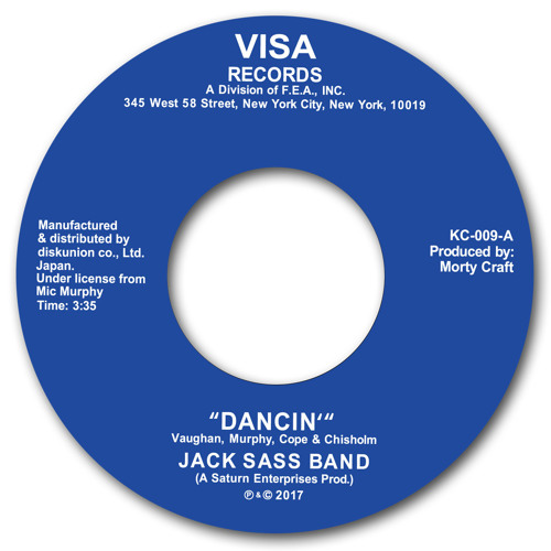 7” JACK SASS BAND DANCIN' killer cuts Stream Dancin' - Jack Sass Band (KC-009 / Side A) by KILLER