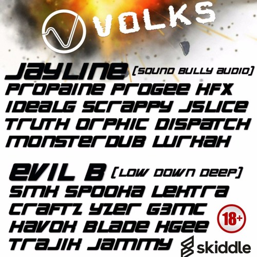 ADVERT FOR DNB REACTION EVIL B JAYLINE SMK SPOOKA THE VOLKS BRIGHTON