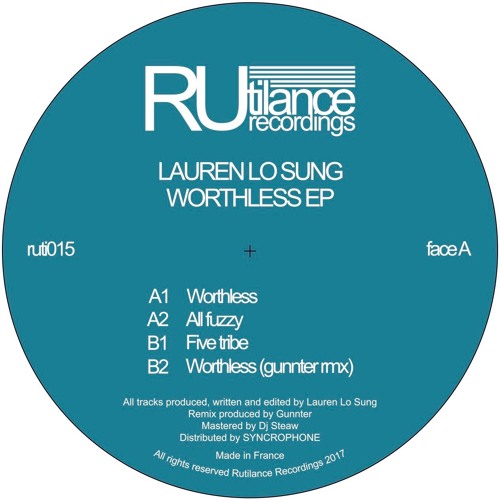 Lauren Lo Sung - Worthless EP - ruti015