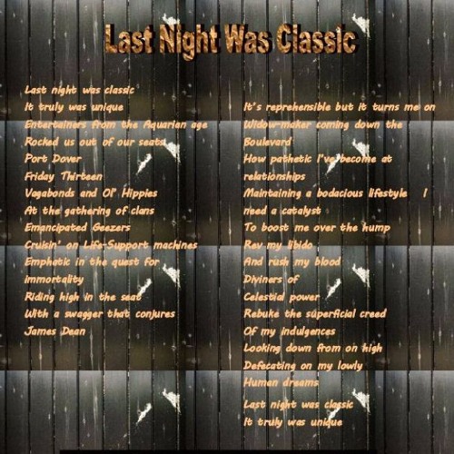 Last Night Was Classic