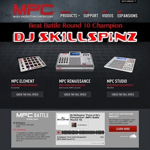 Dj Skillspinz "From A Dj's Perspective" (MPC Battle Round 10)