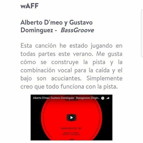 Alberto Dimeo, Gustavo Dominguez - Bassgroove (Original Mix) SL RECORDS Playing By WAFF