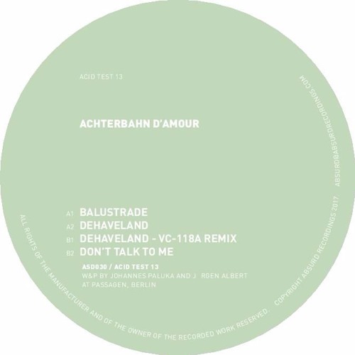 PREMIERE: Achterbahn D'Amour - Don't Talk To Me [Acid Test]