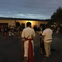 ceremonial Aztec dance with drums
