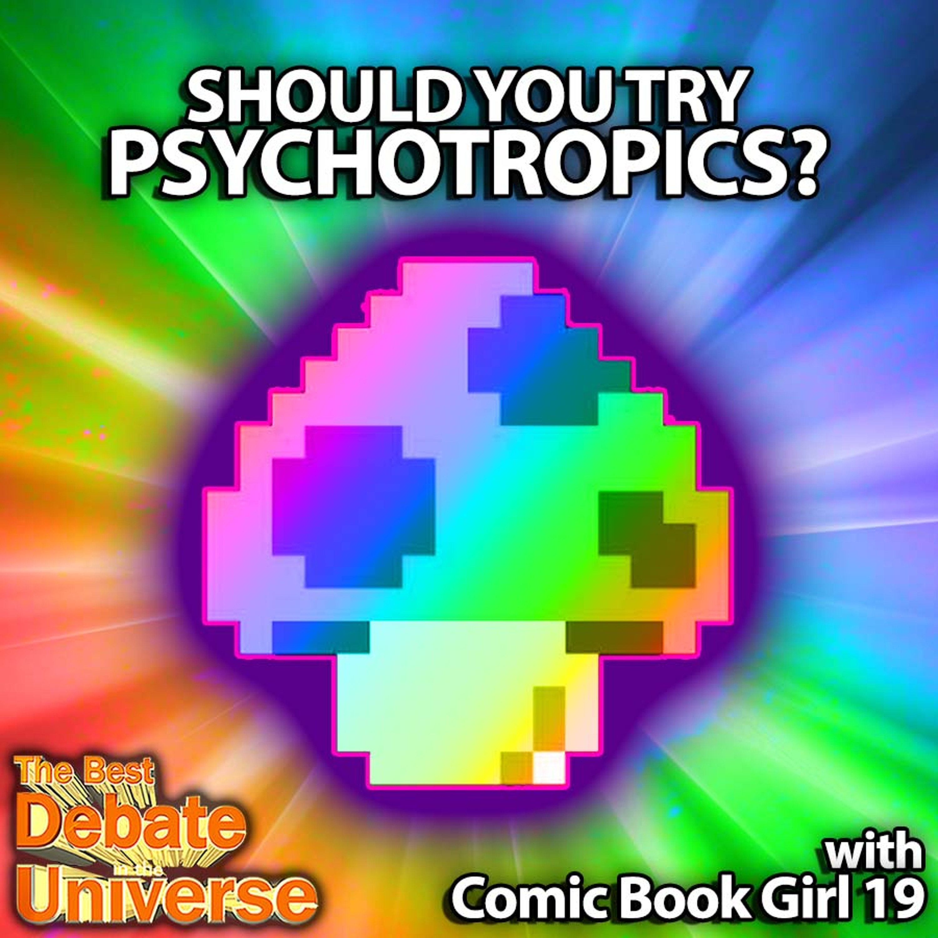 #75 - Should you try psychotropics? Comic Book Girl 19, Rucka, Mikey Bolts, Bubonic Plague, CBG19 episode artwork