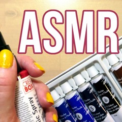 Art Supply ASMR No Talking || Brushing, Spraying, Drawing