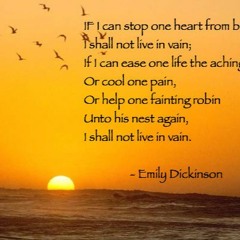 I Shall Not Live in Vain