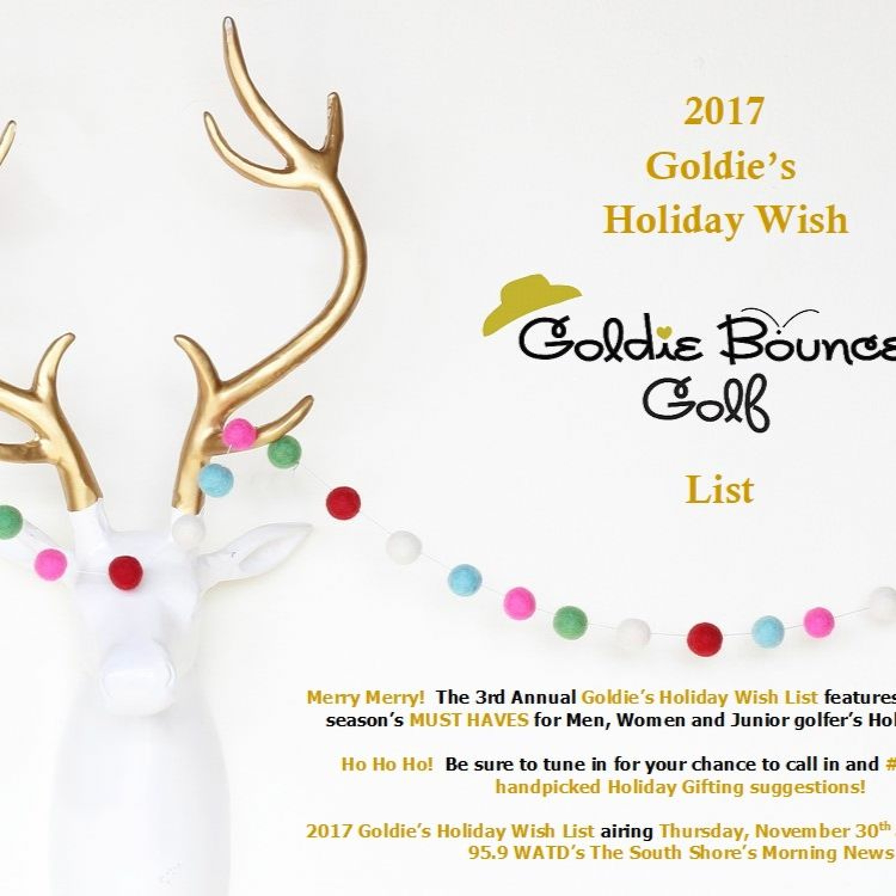 PROMO!  Goldies 2017 Holiday Wish List on 95.9 WATD's The South Shore's Morning News episode artwork