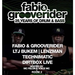 Dirtbox & Mc Weeji- Fabio & Grooverider- 25 Years- Birmingham- Sept 2017