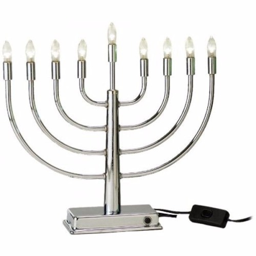 Hanukkah - Lighting an Electric Hanukiyah