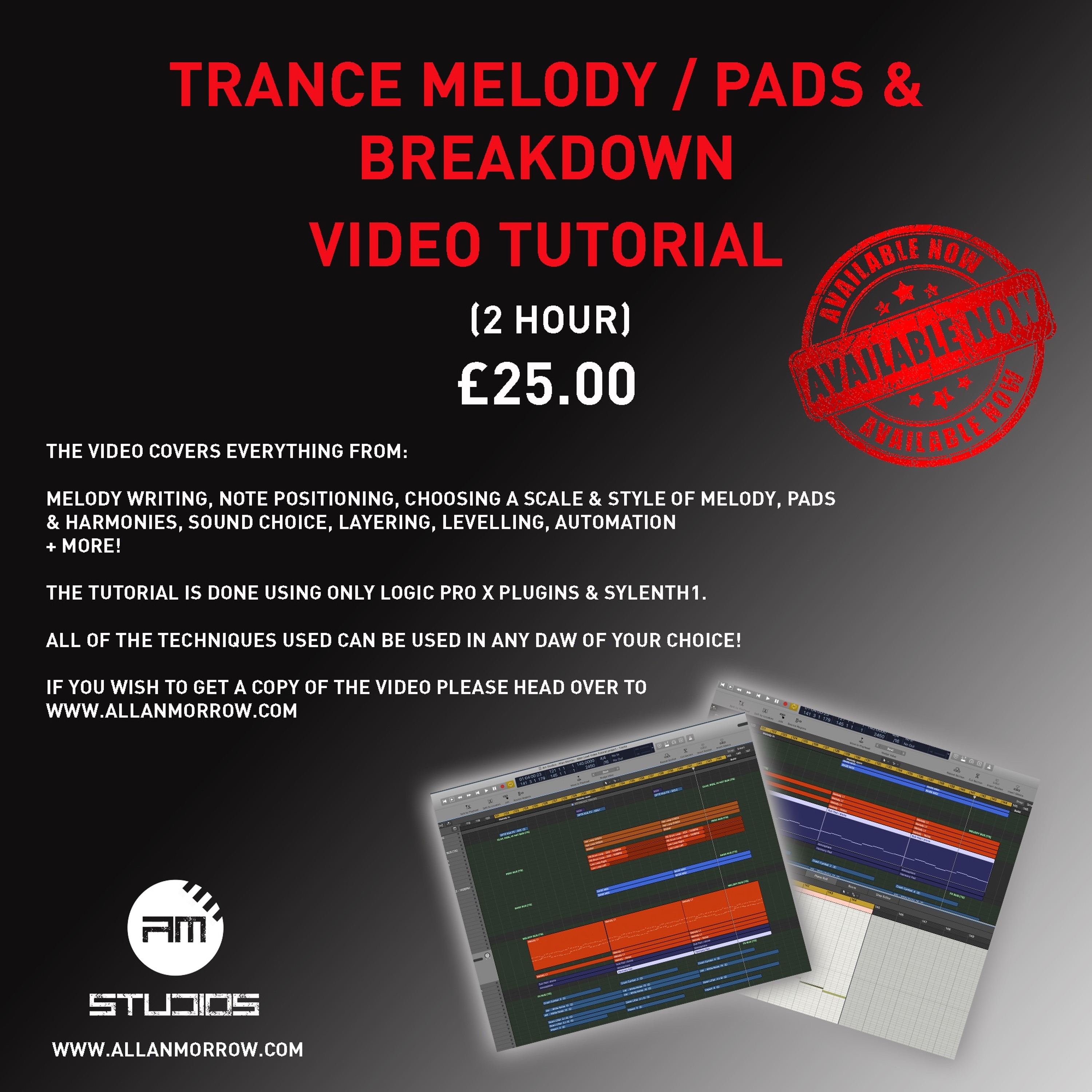 Allan Morrow - Trance Melody / Pads & Breakdown [2 hour] Video Tutorial Sample episode artwork