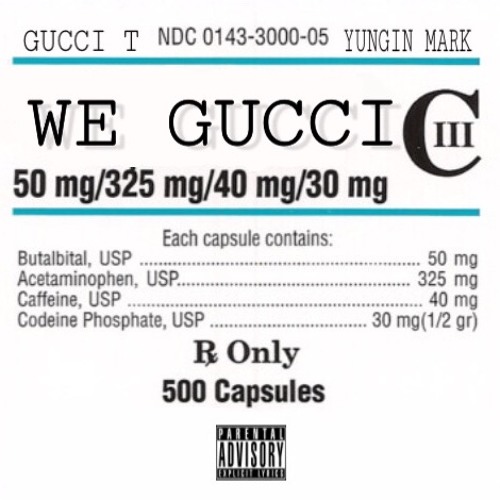 Gucci T X Yungin Mark We Gucci Fuck Social Prod 2piece By Gucci T