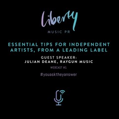 Essential tips for Independent Artists - guest speaker Julian Deane
