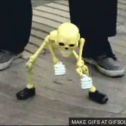 Скелет человека танцует