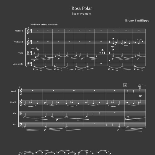 Rosa Polar, for String Quartet · 1st movement