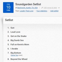 SOUNDGARDEN at The Back Room, Austin, Tx. February 10, 1990