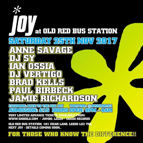 Jamie Richardson JOY @ The Old Red Bus Station. Leeds 25/11/17