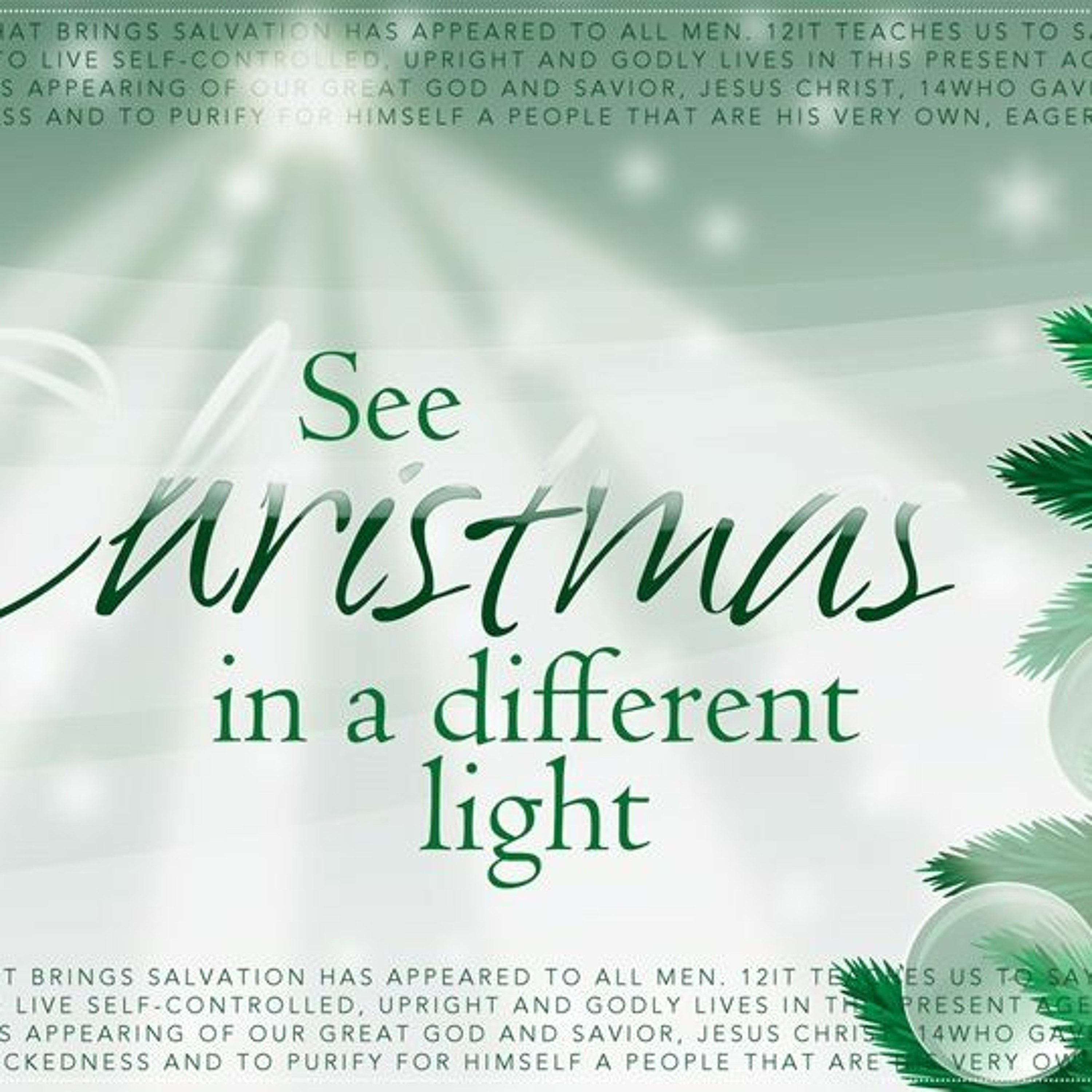 12-10-2017  "See Christmas in a Different Light"  - Pastor Billy episode artwork