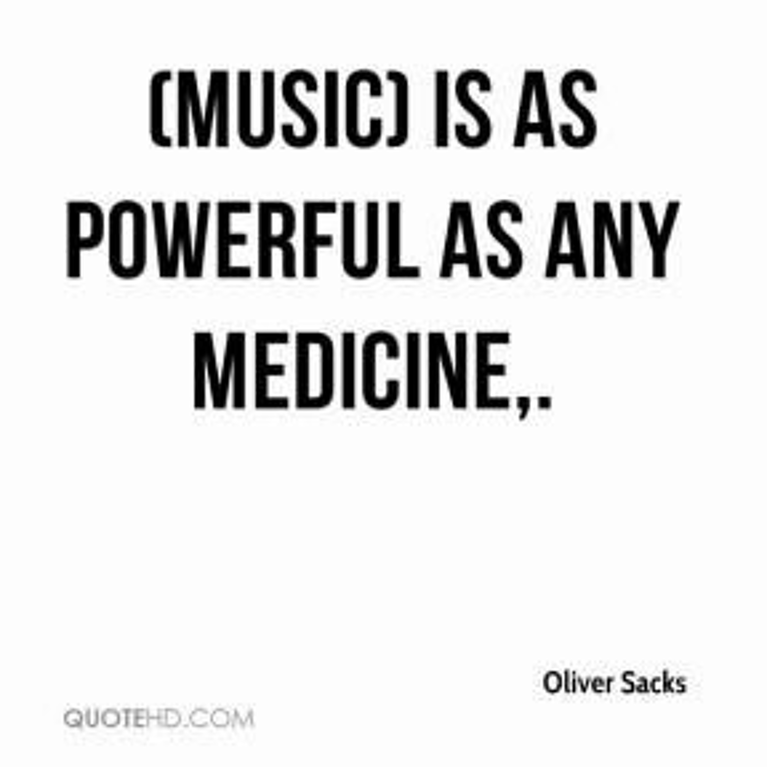 MUSIC is as powerful as any MEDICINE episode artwork