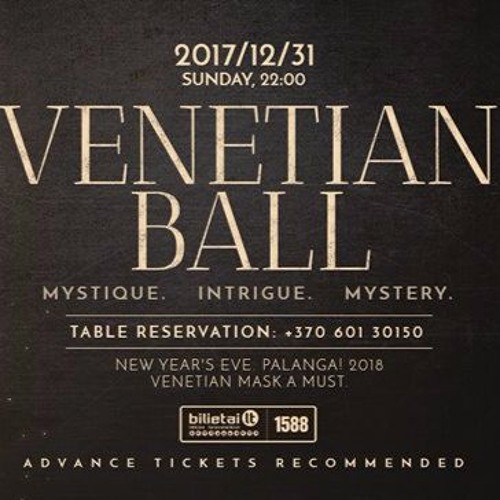 NYE Mojo Lounge Palanga, Modessthe Sound Venetian Ball 2018