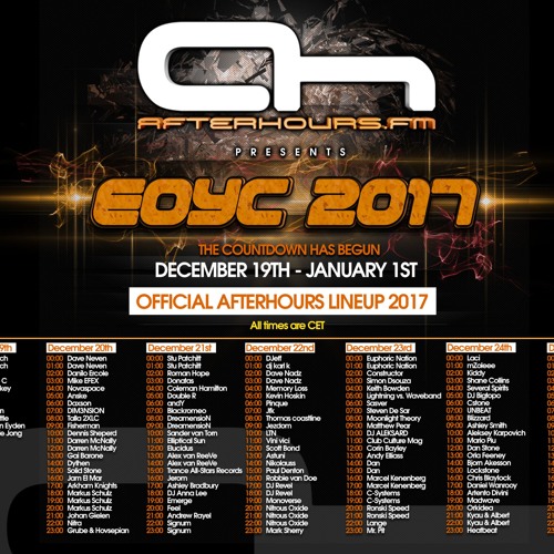 Mark Sherry - Afterhours #EOYC 2017 Mix