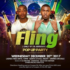 DJ TECHNO FT 1K GAZA  - "FLING" POP UP PARTY (DEC 20TH 2017)