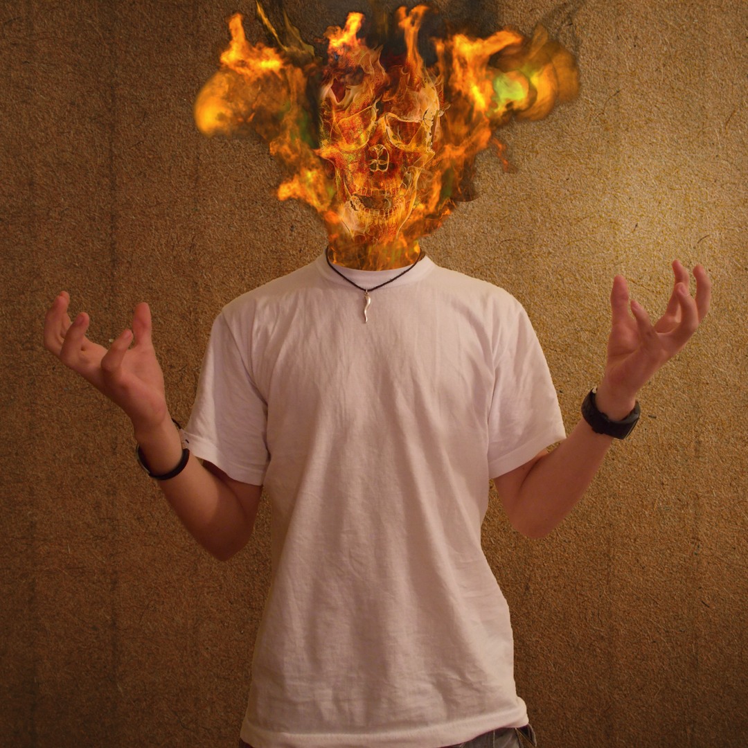 Огонь на голове мем. Огонь на голове. In my heart. Fire in my head. Heart in fire.