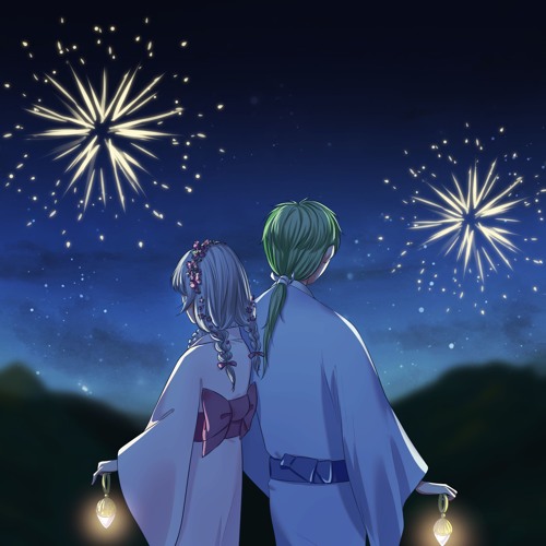 Happy New Year 打上花火 Uchiage Hanabi Misuto 青 By In0suke