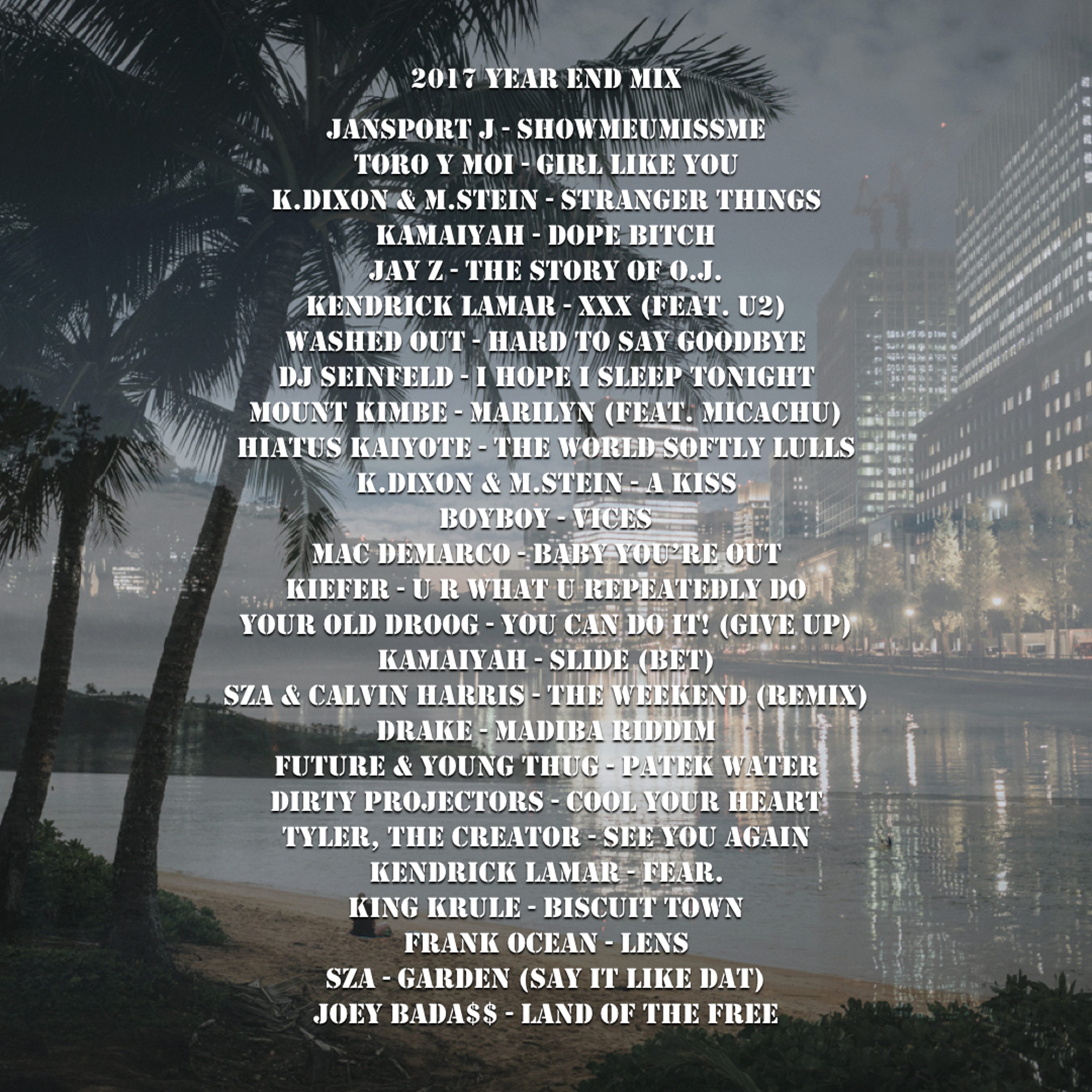 2017 Year End Mix episode artwork