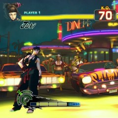 Super Street Fighter IV Drive  In At Night Stage (U.S.A.)