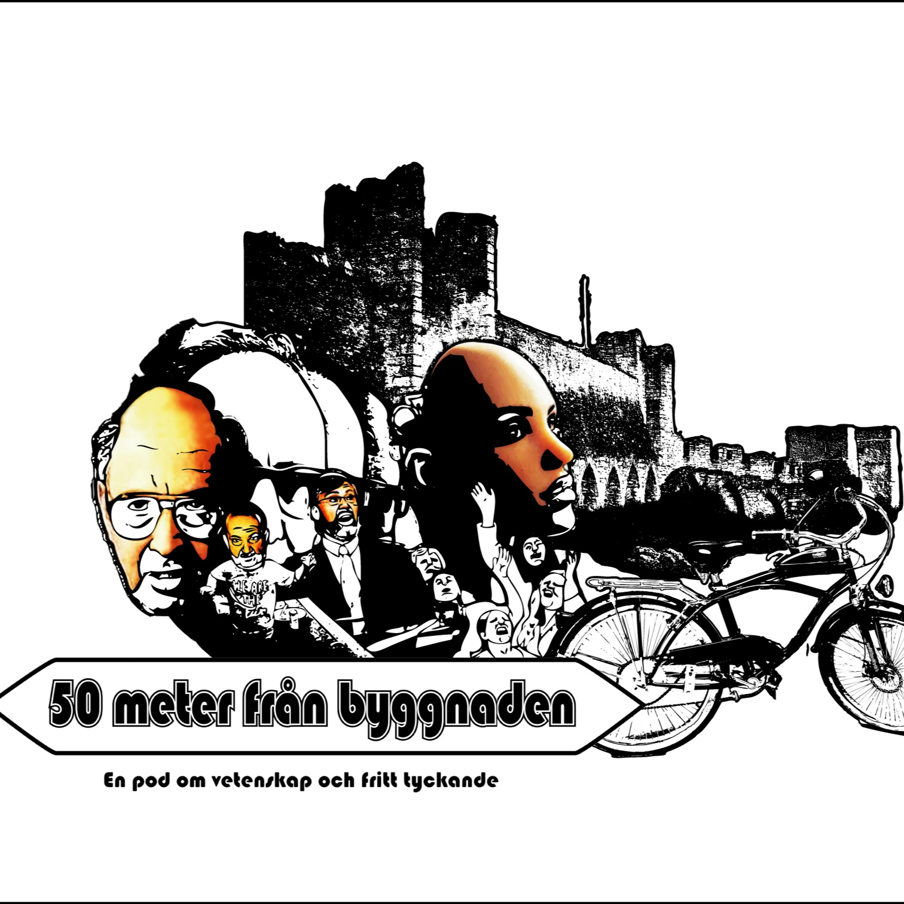 50 meter från byggnaden