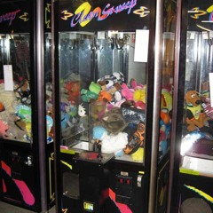 Playing A Claw Machine In A Seedy Casino Arcade