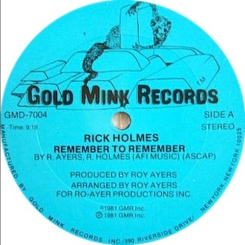 Rick Holmes / Remember To Remember Rick Holmes / Remember To Remember