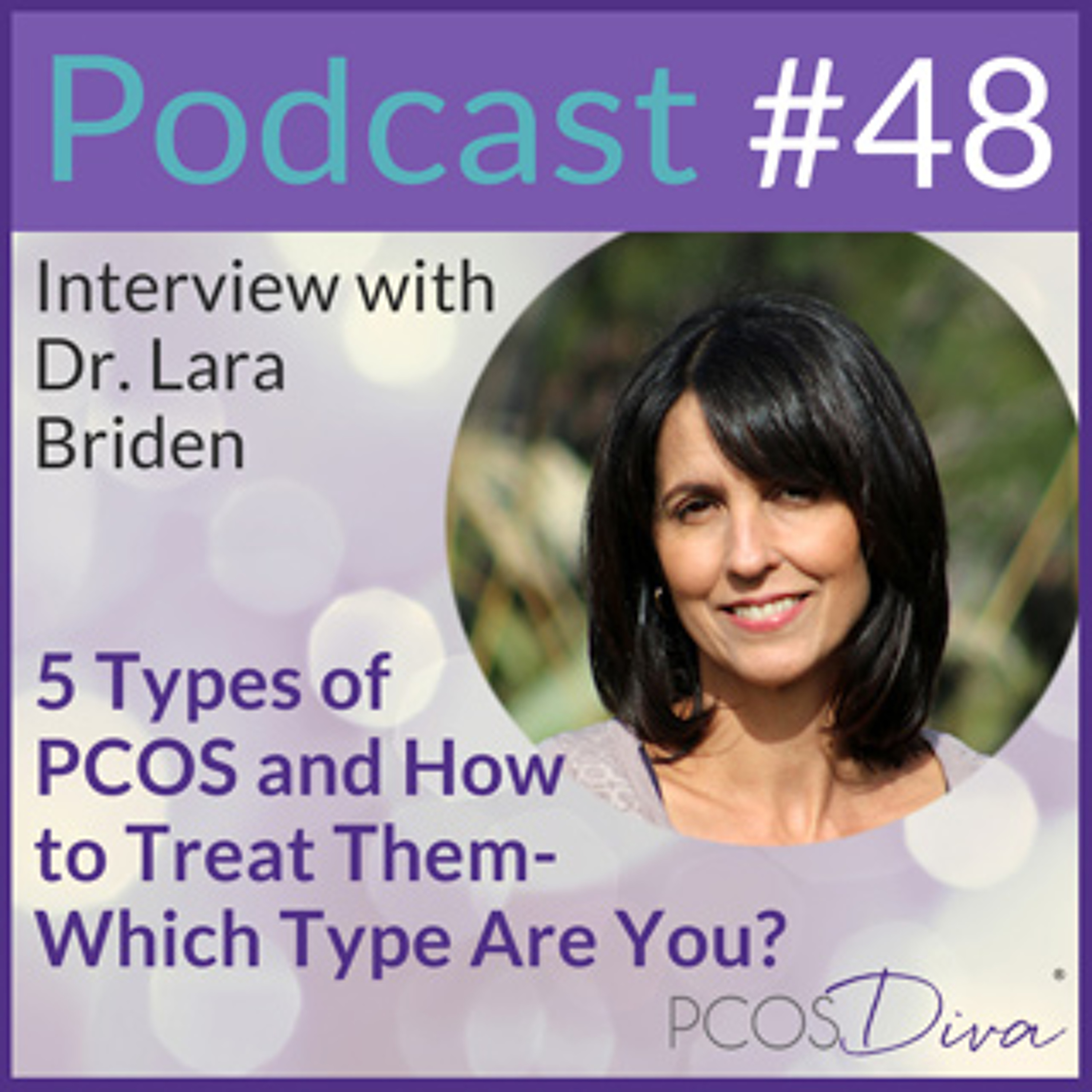 cover of episode 48- 5 Types of PCOS and How to Treat Them- Which type are you?