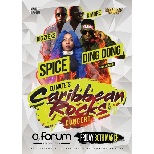 CARIBBEAN ROCKS - SPICE / DING DONG / K MORE / BIG ZEEKS Artist Mix - Friday 30th March 2018