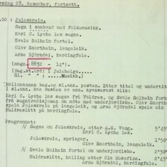 Huldreslått, Halling Etter Ola Mosafinn NRK 1954.12.28