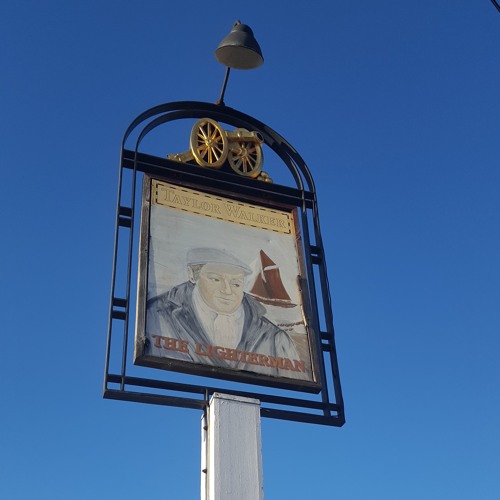 The Lighterman Public House, Thames View Estate, Barking - squeaking Sign