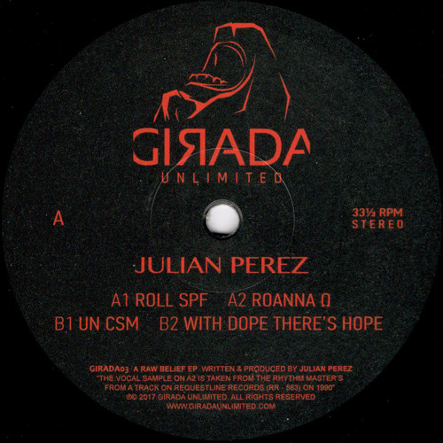 Julian Perez - A Raw Belief EP (GIRADA03)