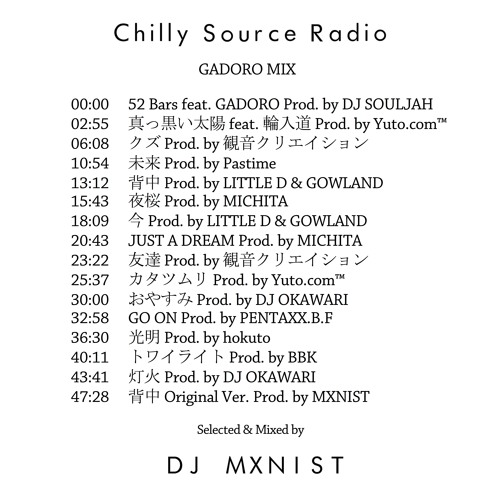 Chilly Source Radio GADORO MIX Selected & Mixed by DJ MXNIST