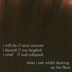 dance while you still can (Current Joys Cover)