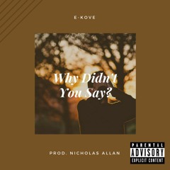 E-Kove // Why Didn't You Say? (Prod. Nicholas Allan)