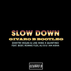 Dimitri Vegas & Like Mike Ft. Ronnie Flex - Slow Down (Givaro B Bootleg)