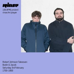 Robert Johnson Takeover: Bodin & Jacob 3rd February 2018