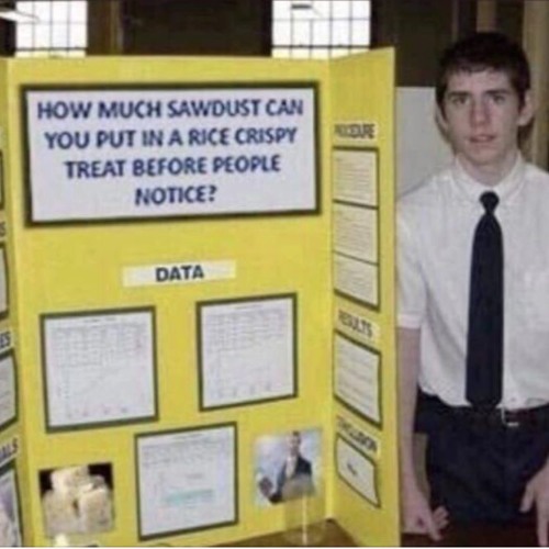 Stream how much sawdust can you put in a rice crispy treat before