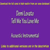 Demi Lovato Tell Me You Love Me Acoustic Instrumental Karaoke Mp3