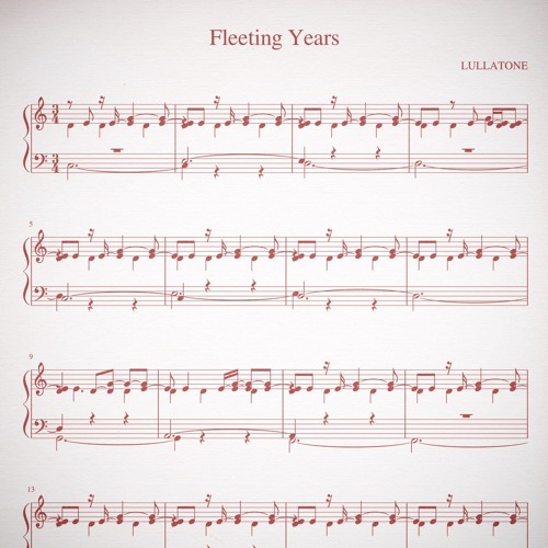 fleeting years (piano version)