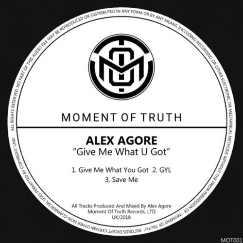 ALEX AGORE - GIVE ME WHAT U GOT EP [MOT001]