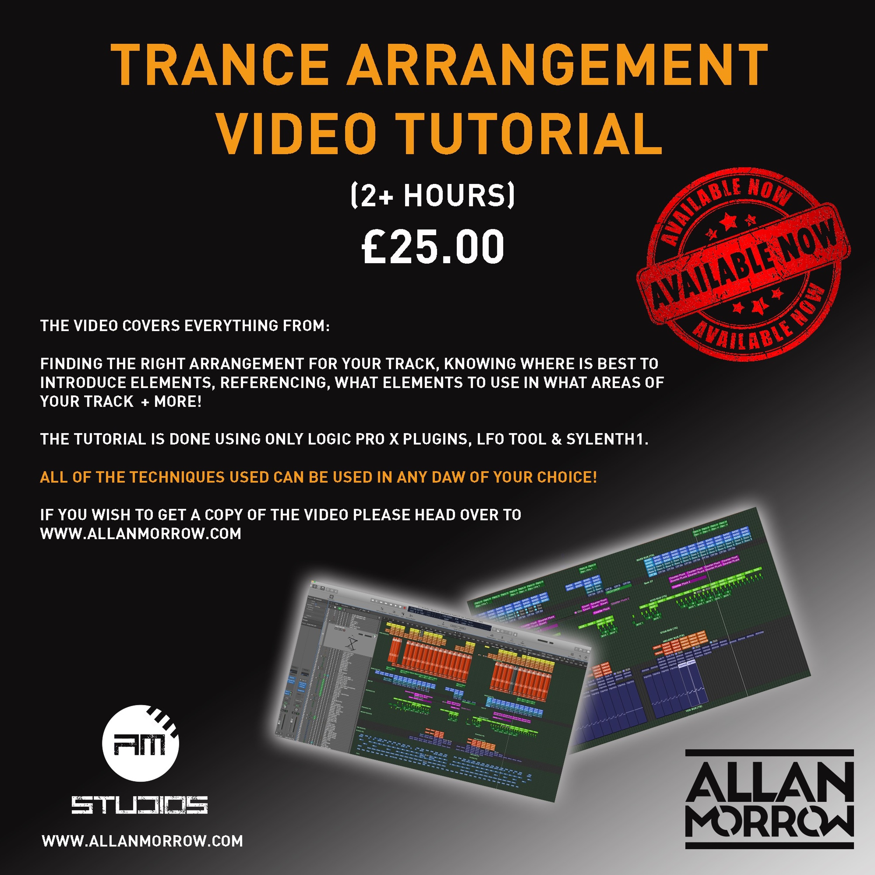 Allan Morrow / AM Studios - Trance Arrangement Video Tutorial (2 hours)[Sample] episode artwork