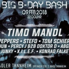 X.I.L.E.F @ Big B-day Bash w/ Timo Mandl (09.02.2018 Cut ) Schwarzer Adler